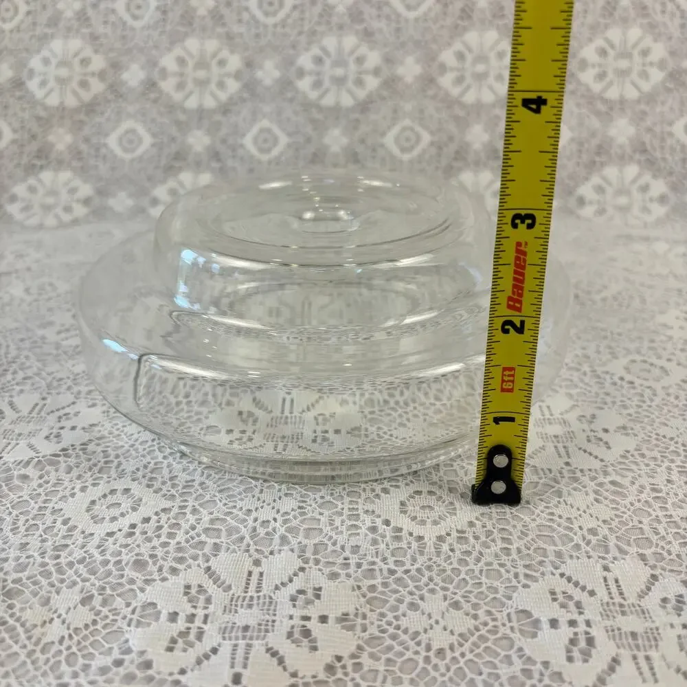 Vintage Pyrex Glass Hourglass Candle Holder Hurricane Taper Pillar Base